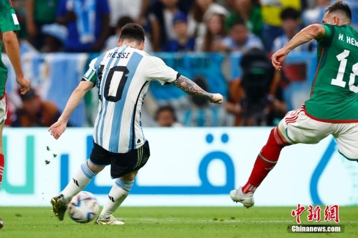 梅西关键进球助阿根廷力克墨西哥 距离大力神杯